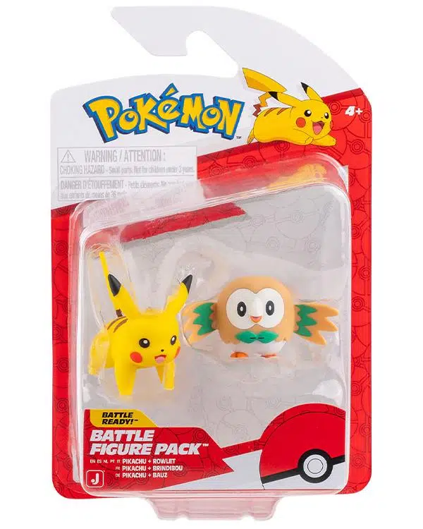 Pokemon Battle 2 Li Aksiyon Figürler Pikachu ve Rowlet PKW4072
