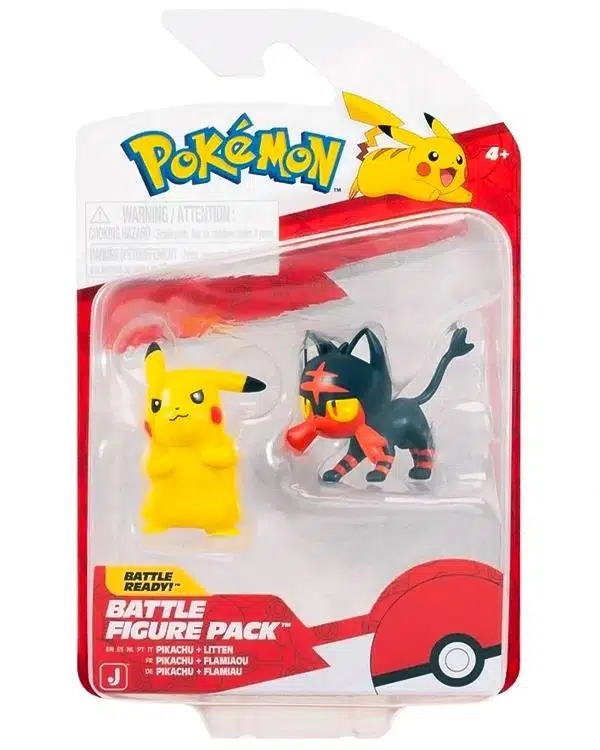 Pokemon Battle 2 Li Aksiyon Figürler Pikachu ve Litten PKW4073