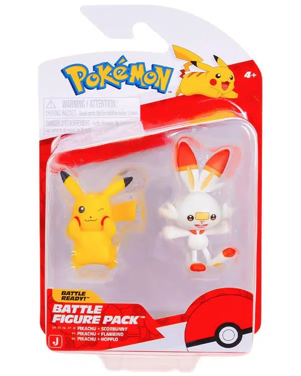 Pokemon Battle 2 Li Aksiyon Figürler Pikachu ve Scorbunny PKW4076
