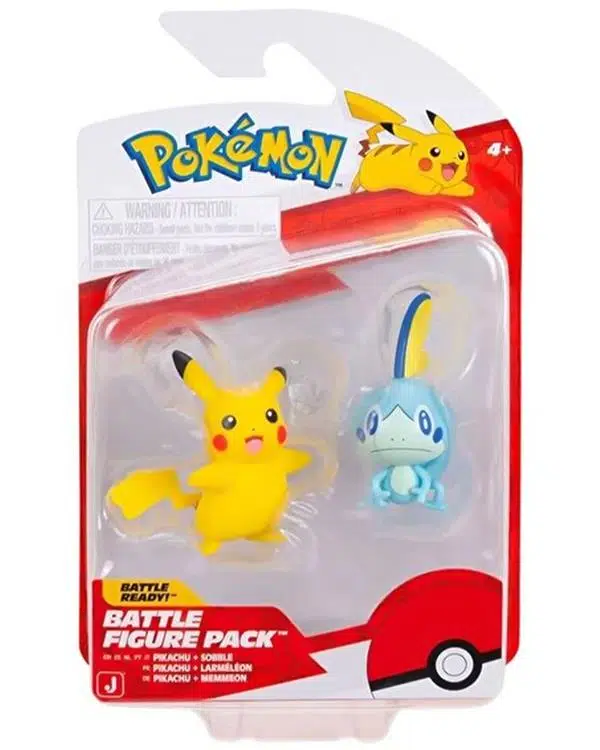 Pokemon Battle 2 Li Aksiyon Figürler Pikachu ve Sobble PKW4077