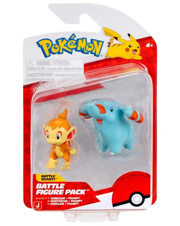 Pokemon Battle 2 Li Aksiyon Figürler Chimchar ve Phanpy PKW4063