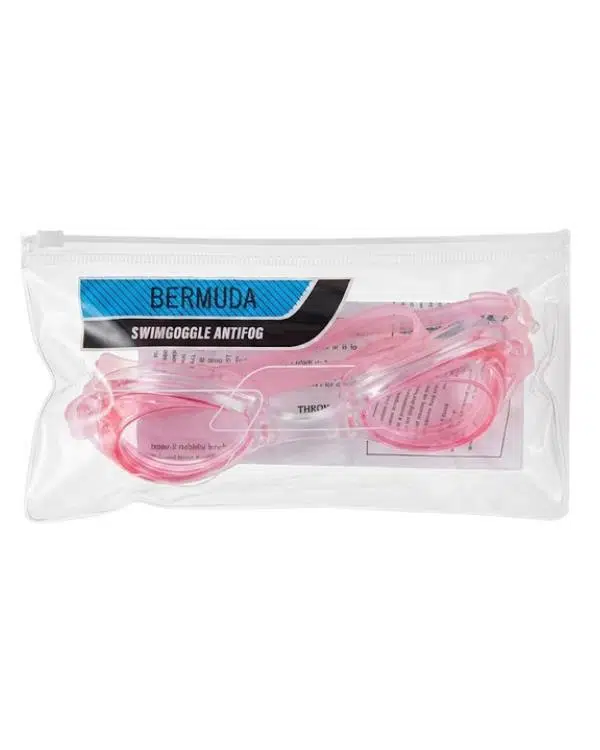 Bermuda Silikonlu Antifog Yüzücü Gözlüğü Çantalı Pembe HR7100