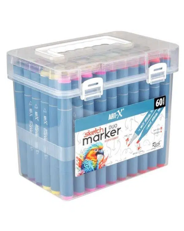 Rich Art X Sketch Marker Duo Çift Uçlu Marker Kalem 60 Renk Set 18050