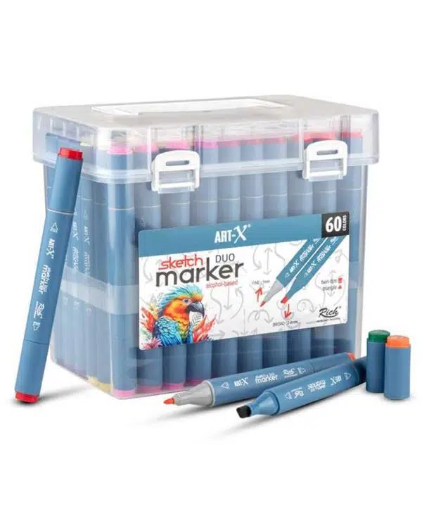 Rich Art X Sketch Marker Duo Çift Uçlu Marker Kalem 60 Renk Set 18050 Rich Art X Sketch Marker Duo Çift Uçlu Marker Kalem 60 Renk Set 18050