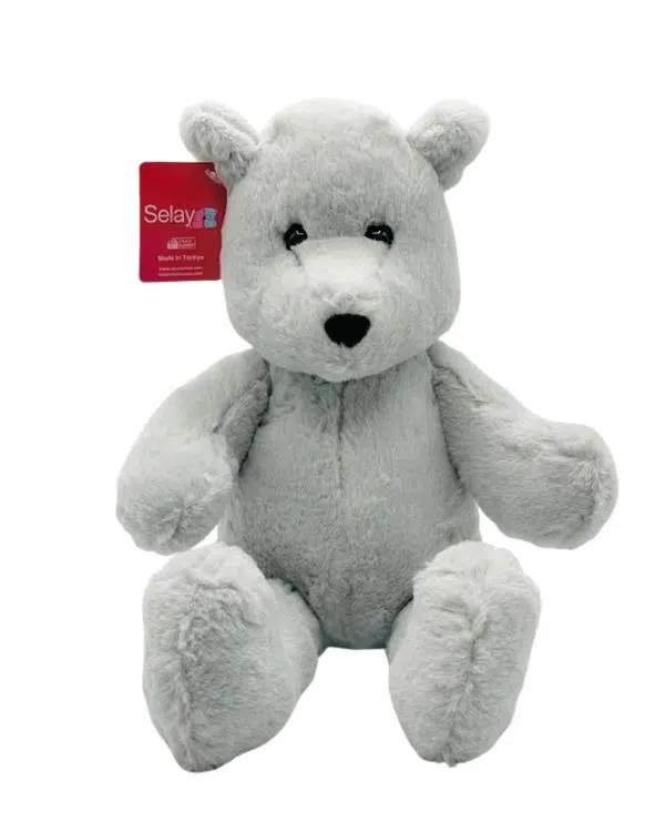 Selay Toys Pelüş Nordik Gri Ayıcık 40 cm 1109