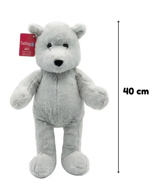 Selay Toys Pelüş Nordik Gri Ayıcık 40 cm 1109 Selay Toys Pelüş Nordik Gri Ayıcık 40 cm 1109
