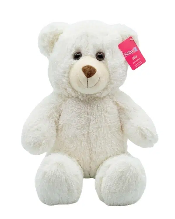 Selay Toys Pelüş Puffy Salaş Beyaz Ayıcık 45 cm 1216
