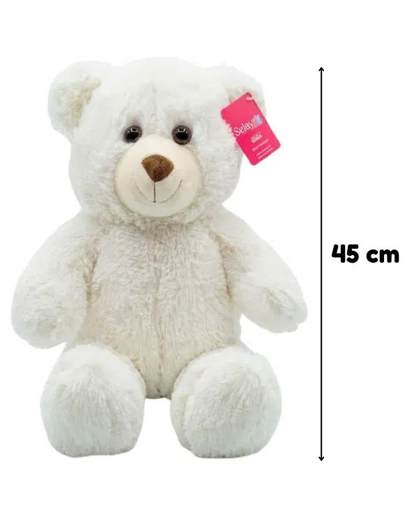 Selay Toys Pelüş Puffy Salaş Beyaz Ayıcık 45 cm 1216 Selay Toys Pelüş Puffy Salaş Beyaz Ayıcık 45 cm 1216