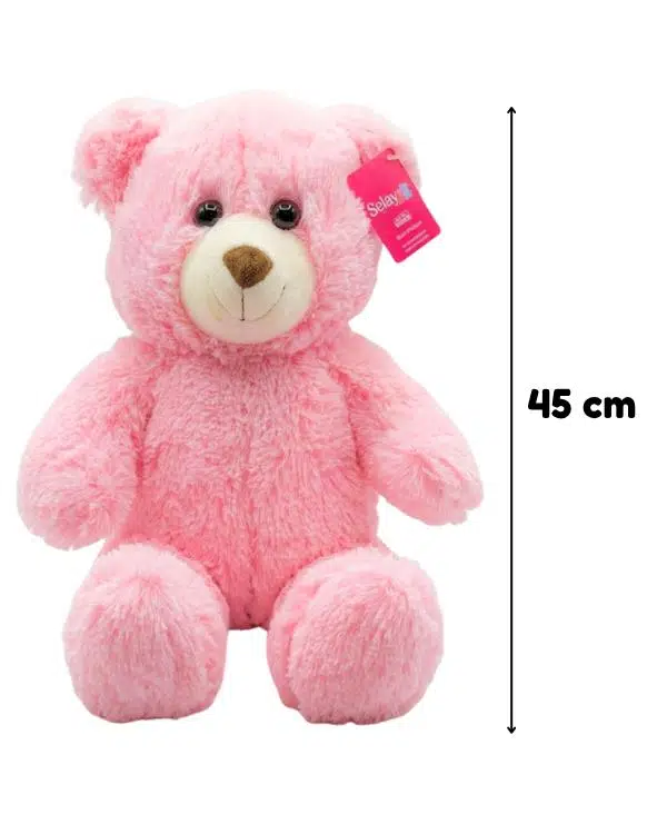 Selay Toys Pelüş Puffy Salaş Pembe Ayıcık 45 cm 1216 Selay Toys Pelüş Puffy Salaş Pembe Ayıcık 45 cm 1216