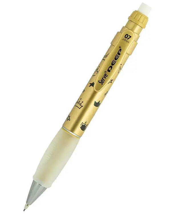 Serve Deep Versatil Kalem 0.7 mm Metalik Royal Gold Taç Desenli SVDEEP07DMALTIN