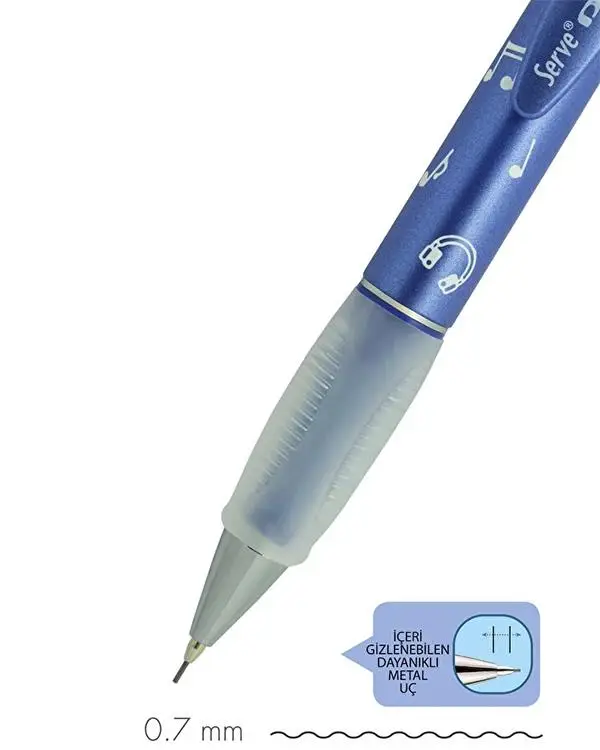 Serve Deep Versatil Kalem 0.7 mm Metalik Crystal Violet Müzik Desenli SVDEEP07DMVLT Serve Deep Versatil Kalem 0.7 mm Metalik Crystal Violet Müzik Desenli SVDEEP07DMVLT