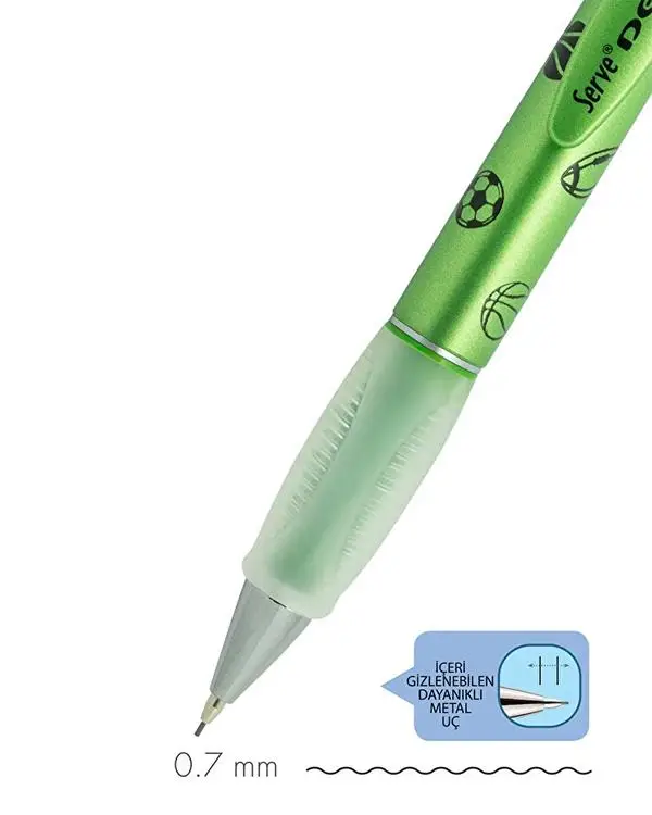 Serve Deep Versatil Kalem 0.7 mm Metalik Fıstık Yeşili Spor Desenli SVDEEP07DMFYSL Serve Deep Versatil Kalem 0.7 mm Metalik Fıstık Yeşili Spor Desenli SVDEEP07DMFYSL