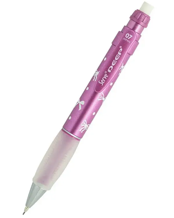 Serve Deep Versatil Kalem 0.7 mm Metalik Princess Pink Kurdele Desenli SVDEEP07DMPP