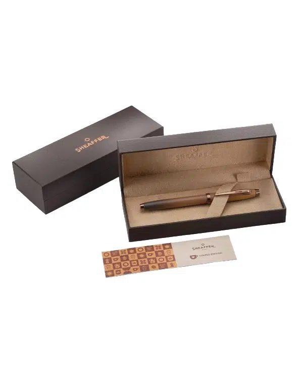 Sheaffer 100 Coffee Edition Hediye Kutulu Roller Kalem M Uç Mat Kahve PVD Detaylı E1937451