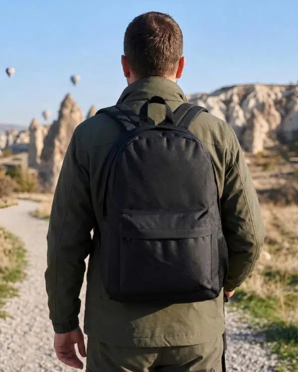 Tebag İki Gözlü Sırt Çantası Siyah Tebag İki Gözlü Sırt Çantası Siyah