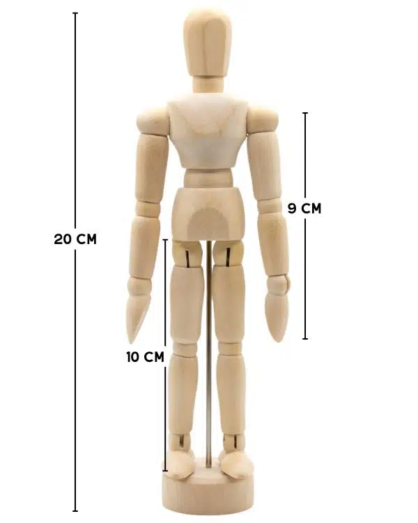 Ahşap Çizim Mankeni, Mafsallı İnsan Figürü Modeli, Tabanlı Eskiz Yardımcısı, 20 cm Ahşap Çizim Mankeni, Mafsallı İnsan Figürü Modeli, Tabanlı Eskiz Yardımcısı, 20 cm