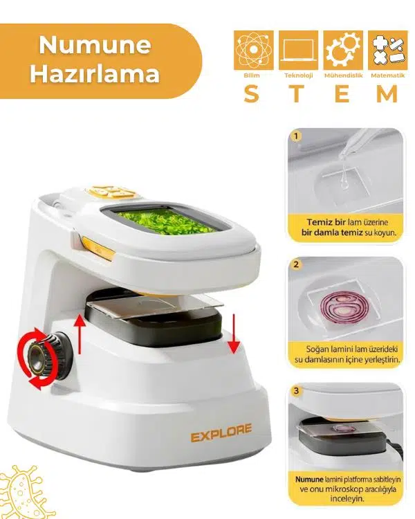 Temel 2si 1 Arada Dijital Mikroskop Seti 40X 1000X Yakınlaştırmalı, HD Ekranlı STEM Kiti Temel 2si 1 Arada Dijital Mikroskop Seti 40X 1000X Yakınlaştırmalı, HD Ekranlı STEM Kiti