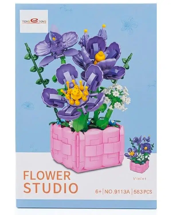 Toys e Toys Flower Studio Gül Çiçek Yapı Blok Seti 550 Parça 9109A