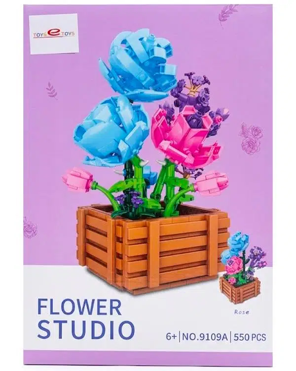 Toys e Toys Flower Studio Menekşe Çiçek Yapı Blok Seti 583 Parça 9113A