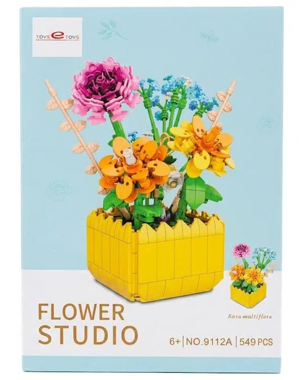 Toys e Toys Flower Studio Renkli Çiçek Bahçesi Yapı Blok Seti 549 Parça 9112A
