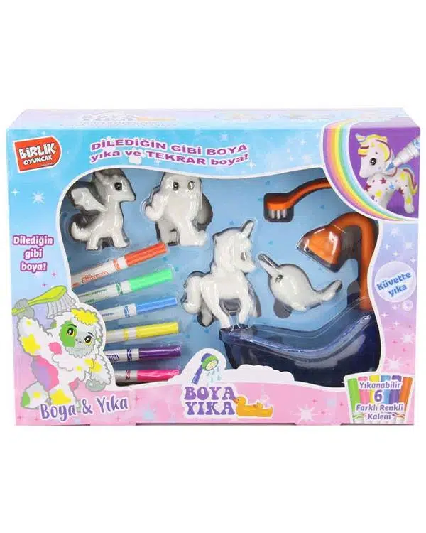 Birlik Grafiti Yıkanabilir Boyanabilir Unicorn Seti
